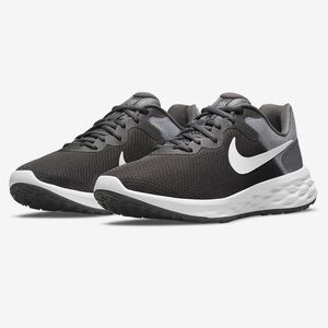 Nike Revolution 6 Road Running Sneakers Iron Grey & White Size 7 Mens DC3728-004